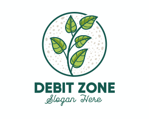 Green Tropical Leaves logo design