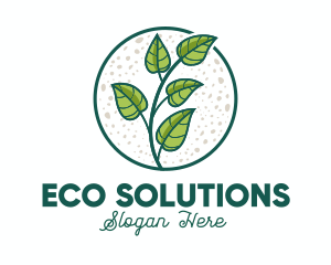 Green Tropical Leaves logo