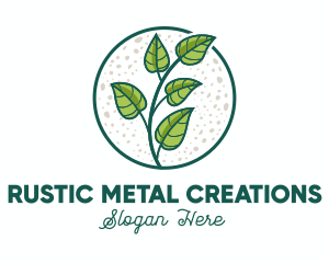 Green Tropical Leaves logo design