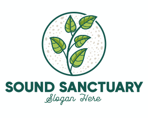 Green Tropical Leaves logo design