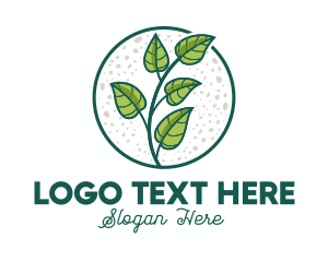 Green - Green Tropical Leaves logo design