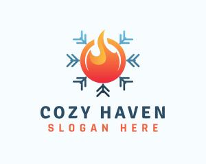 Warm & Cold Ventilation logo design