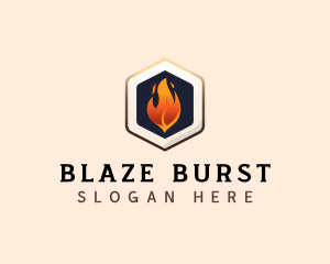 Fire Blaze Heating logo design