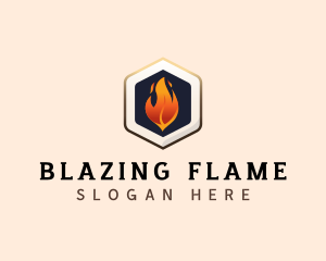 Fire Blaze Heating logo design