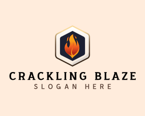 Fire Blaze Heating logo design