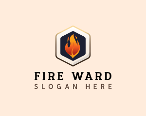 Fire Blaze Heating logo design