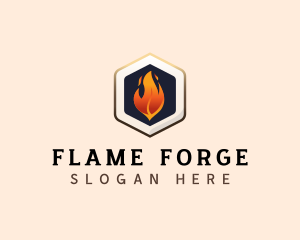 Fire Blaze Heating logo design