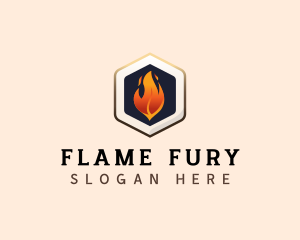 Fire Blaze Heating logo design