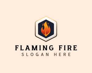 Fire Blaze Heating logo design