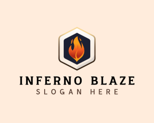 Fire Blaze Heating logo design