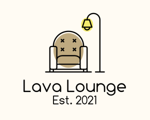 Armchair Lamp Furniture logo design