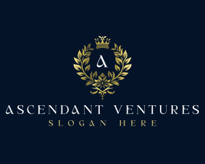 Luxury Wreath Crown logo design