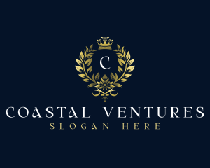 Luxury Wreath Crown logo design