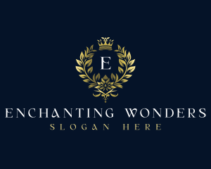 Luxury Wreath Crown logo design