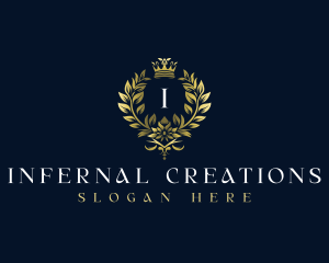 Luxury Wreath Crown logo design