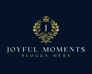 Luxury Wreath Crown logo design