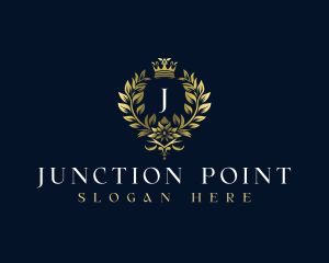 Luxury Wreath Crown logo design