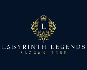 Luxury Wreath Crown logo design