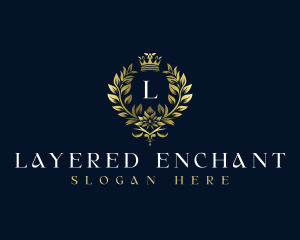 Luxury Wreath Crown logo design