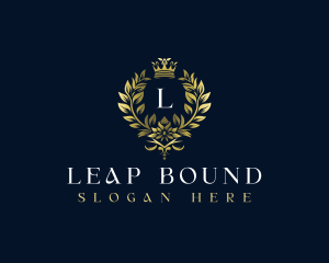 Luxury Wreath Crown logo design