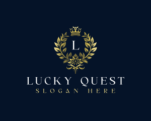 Luxury Wreath Crown logo design