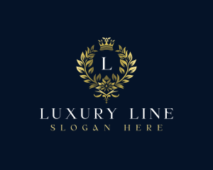 Luxury Wreath Crown logo design