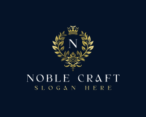 Luxury Wreath Crown logo design