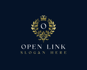 Luxury Wreath Crown logo design