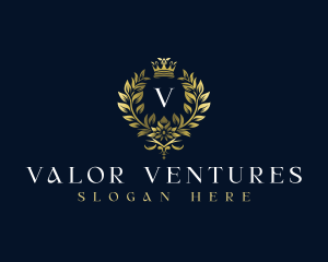 Luxury Wreath Crown logo design