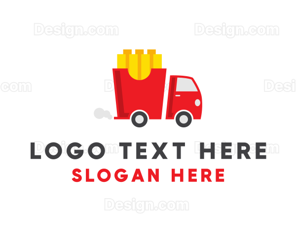 French Fries Food Truck Logo