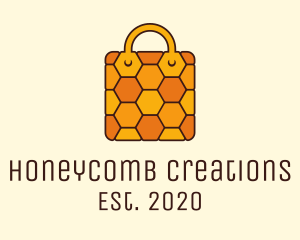 Yellow Honeycomb Bag logo design