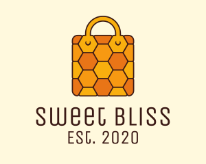 Yellow Honeycomb Bag logo design