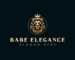 Elegant Empire King Lion logo design