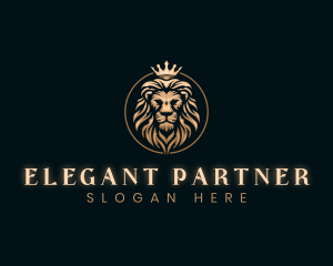 Elegant Empire King Lion logo design