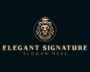 Elegant Empire King Lion logo design