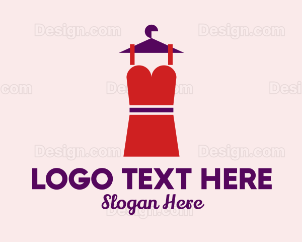 Simple Red Dress Logo