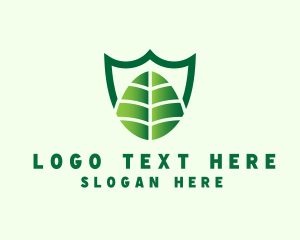 Agriculture Shield Leaf logo