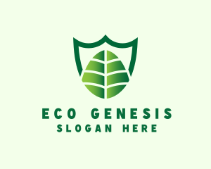 Agriculture Shield Leaf logo design