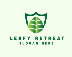 Agriculture Shield Leaf logo design