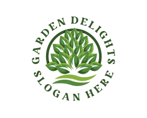 Organic Leaves Farm logo design