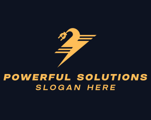 Electrical Volt Plug logo design