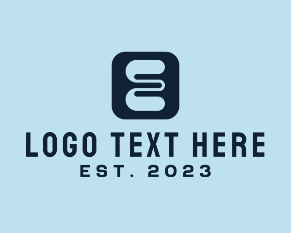 Letter E logo example 2