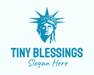 Blue Statue of Liberty Logo