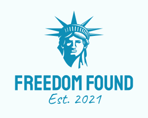 Blue Statue of Liberty logo