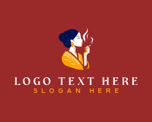 Cigar Woman Smoking logo