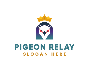 Crown Pigeon Bird logo
