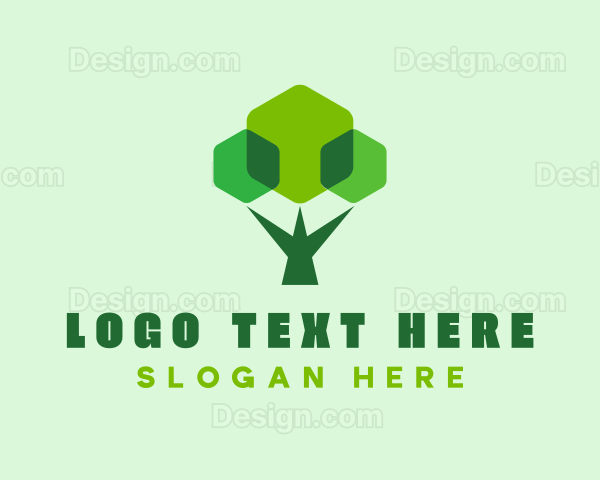 Modern Geometric Tree Logo