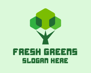 Modern Geometric Tree logo design