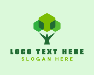 Modern Geometric Tree logo