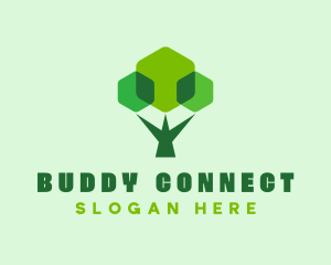 Modern Geometric Tree logo design